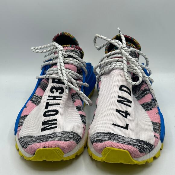 ADIDAS x PHARRELL NMD Human Race Trail Solar Pack Mother Land Sneakers Sz 10.5 - Picture 3 of 7